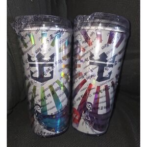 Set Of 2 SEALED Royal Caribbean  Save The Waves Cup Tumblers